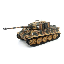 Czołg zdalnie sterowany IR/dźwięk 1:24 German Tiger 1 Late Painted Camo RTR 2.4Ghz - Heng Long 3841-11-L-C